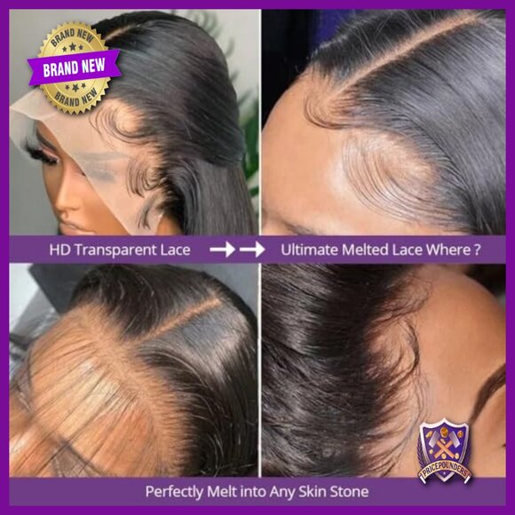 360 Lace Front Human Hair Wig 14 Inch Pre Plucked Full End Brazilian main image 6